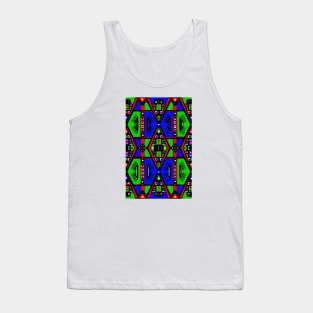 African Patterns Manjak Textile Tribal Print Gambia Flag Colours Tank Top